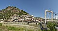 View of Berat beside the bridge on the river Osum