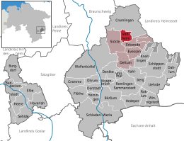 Veltheim (Ohe) – Mappa