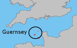 Guernsey haritadaki konumu