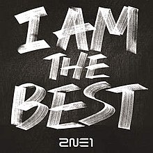 Digital cover, with song title painted in white on a black background above 2NE1