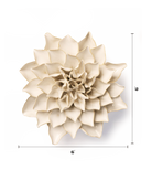 Ivory Autumn Azalea ceramic wall flower styled display — English Garden Collection