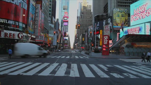 Adverts in Times Square.