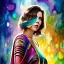 AI Generated Image in style of Colorful Portrait