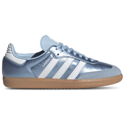 Girls' Grade School - adidas Originals Samba - Metallic Blue/Footwear White